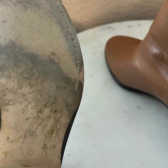J. Crew Camel Leather Booties 10 Soft Ankle - Picture 6 of 7